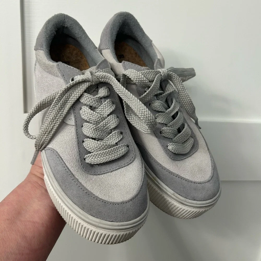 Vintage Reef Lay Day Lift Sneakers Suede/ Leather Platform Shoes Size 7